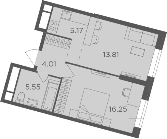 Купить двухкомнатную квартиру на вторичке в ЖК КутузовGRAD II в Москве. Вариант № 62946, 0, площадь -  квм, цена 19971000 рублей