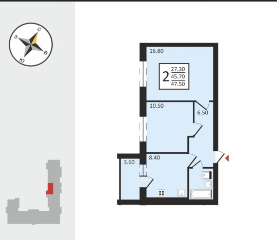 Купить двухкомнатную квартиру на улице Молодёжная в Владимире. Вариант № 10357615, 19, площадь - квм, цена 5150000 рублей
