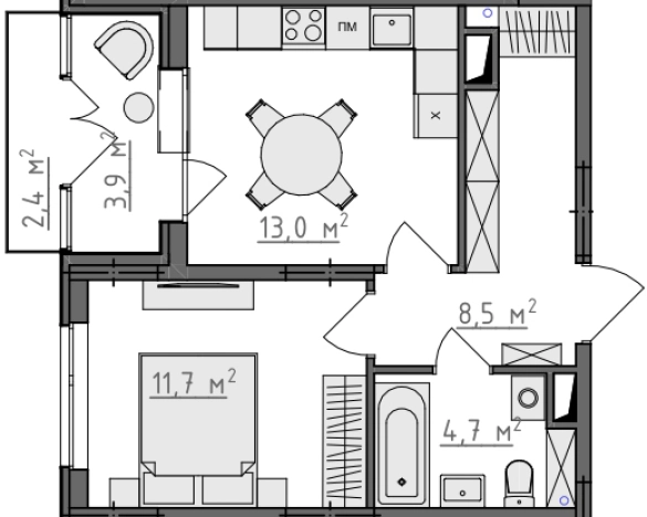 Купить квартиру в ЖК Квартал Новаторов в Владимире. Вариант № 156191, 0, площадь -  квм, цена 4381560 рублей