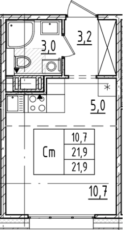 Купить Студию в ЖК Большая Охта в Санкт-Петербурге. Вариант № 6244703, 0, площадь -  квм, цена 8334811 рублей