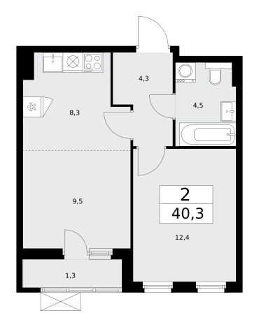 Купить двухкомнатную квартиру в ЖК Бунинские кварталы в Москве. Вариант № 489440, 0, площадь -  квм, цена 16759561 рублей