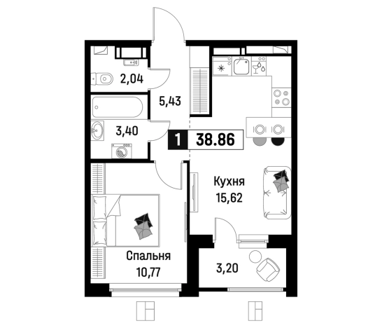 Купить двухкомнатную квартиру на вторичке в Мурине. Вариант № 6866725, 0, площадь -  квм, цена 6742856 рублей