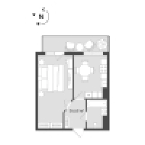 . Вариант № 160818, 0, площадь - 39.14 квм, цена 6000000 рублей