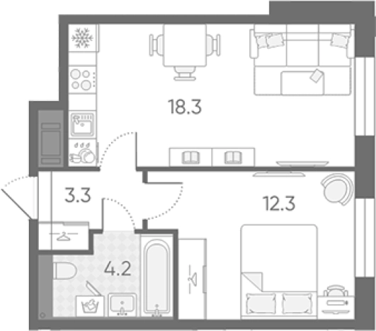 Купить двухкомнатную квартиру на улице Партизанская в Санкт-Петербурге. Вариант № 6243725, 0, площадь -  квм, цена 12632321 рублей