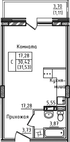 Купить квартиру на улице 2-й Восточный проезд в Московской области. Вариант № 128496, 0, площадь -  квм, цена 4670991 рублей