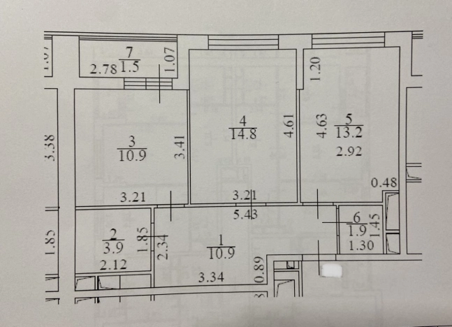. Вариант № 9822965, 13, площадь - 57.1 квм, цена 8700000 рублей