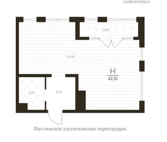 Купить однокомнатную квартиру в ЖК Огни в Тульской области. Вариант № 75828, 0, площадь -  квм, цена 5288750 рублей