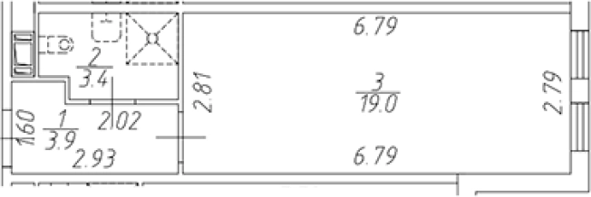 . Вариант № 6230266, 0, площадь - 26.3 квм, цена 5115347 рублей