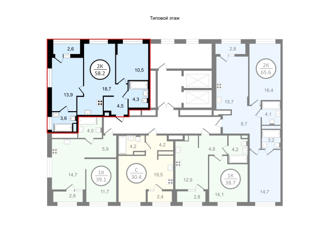Купить двухкомнатную квартиру в новостройках в районе Октябрьский в Владимире. Вариант № 148558, 1, площадь -  квм, цена 9310400 рублей