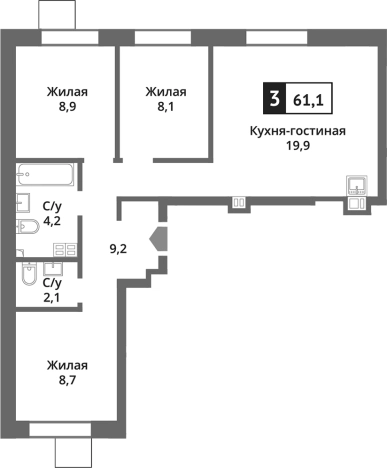 Купить четырехкомнатную квартиру в Химках. Вариант № 123744, 0, площадь -  квм, цена 10927696 рублей