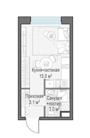 Купить Студию в Микрорайоне 3-й, Мытищи в Мытищах. Вариант № 166842, 0, площадь -  квм, цена 5660000 рублей