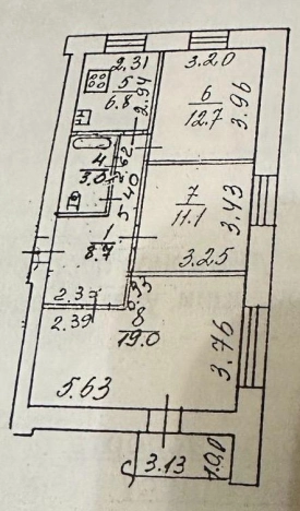 Купить трехкомнатную квартиру в Рязанской области. Вариант № 7841316, 19, площадь -  квм, цена 6500000 рублей