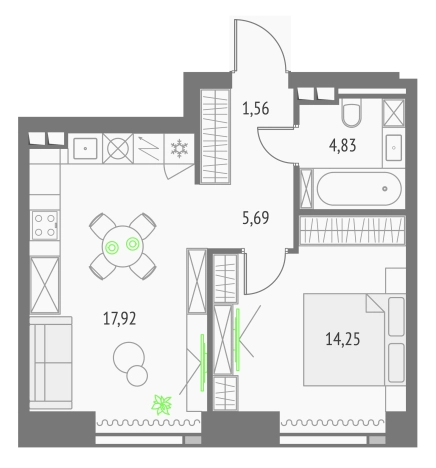 Купить однокомнатную квартиру у метро Бутырская  в Москве. Вариант № 152064, 0, площадь -  квм, цена 26272879 рублей