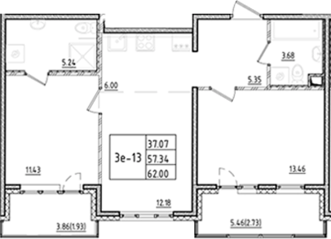 Купить трехкомнатную квартиру в ЖК ЛесART в Ленинградской области. Вариант № 6855240, 0, площадь -  квм, цена 12904742 рублей