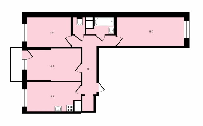 Купить трехкомнатную квартиру в районе Приморский в Санкт-Петербурге. Вариант № 7172743, 19, площадь -  квм, цена 18000000 рублей