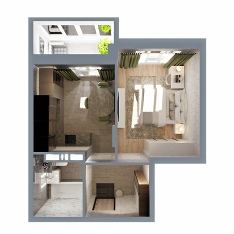 . Вариант № 2731687, 5, площадь - 37 квм, цена 4088500 рублей