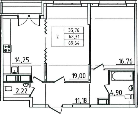 Купить двухкомнатную квартиру на улице бульвар Головнина в Санкт-Петербурге. Вариант № 6476894, 0, площадь -  квм, цена 14100000 рублей