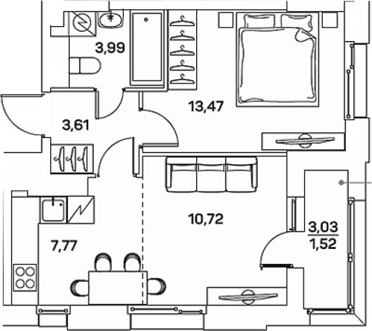 Купить двухкомнатную квартиру в ЮВАО в Москве. Вариант № 3572626, 0, площадь -  квм, цена 16656749 рублей