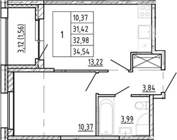 Купить двухкомнатную квартиру в ЖК Полис Новоселье в Ленинградской области. Вариант № 124116, 0, площадь -  квм, цена 5585888 рублей