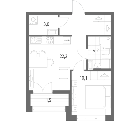 Купить квартиру в ЖК NEWПИТЕР в Ленинградской области. Вариант № 5552012, 0, площадь -  квм, цена 7151000 рублей