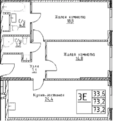 Купить двухкомнатную квартиру в районе Черёмушки в Москве. Вариант № 10308147, 0, площадь -  квм, цена 18037150 рублей