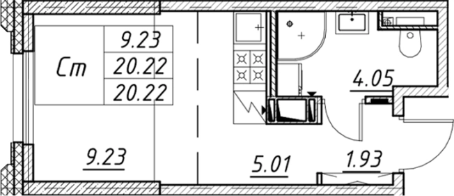 Купить Студию в новостройках в районе Невский в Санкт-Петербурге. Вариант № 7849448, 0, площадь - квм, цена 6997737 рублей