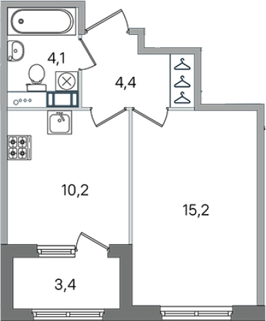 Купить однокомнатную квартиру в новостройках в ЖК Дубровский в Санкт-Петербурге. Вариант № 6608195, 0, площадь -  квм, цена 8915700 рублей