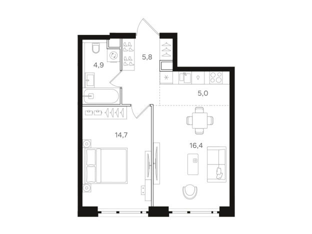 Купить однокомнатную квартиру в ЖК Мангазея НАЗАРЕ в Москве. Вариант № 9520883, 0, площадь -  квм, цена 25318800 рублей