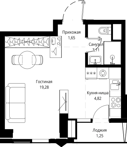Купить квартиру у метро Хорошево в Москве. Вариант № 356089, 0, площадь - квм, цена 21586630.0000 рублей
