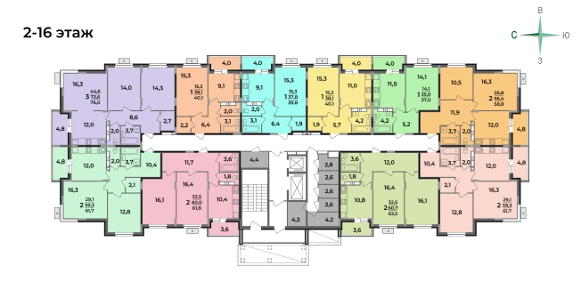 Купить квартиру в новостройках в ЖК Маршал в Коврове. Вариант № 2731745, 6, площадь -  квм, цена 7945800 рублей