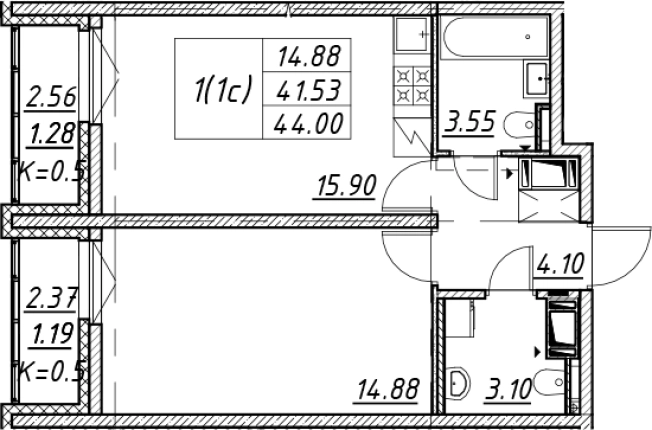 Купить двухкомнатную квартиру в новостройках в ЖК Цивилизация на Неве в Санкт-Петербурге. Вариант № 7850282, 0, площадь -  квм, цена 13324080 рублей