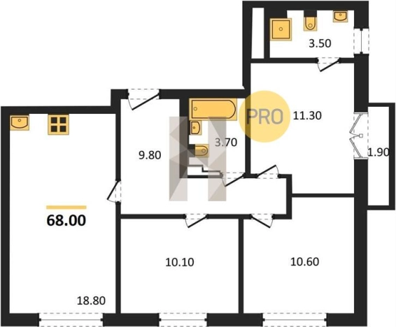Купить трехкомнатную квартиру в Удмуртской Республике. Вариант № 67974, 0, площадь -  квм, цена 4820000 рублей