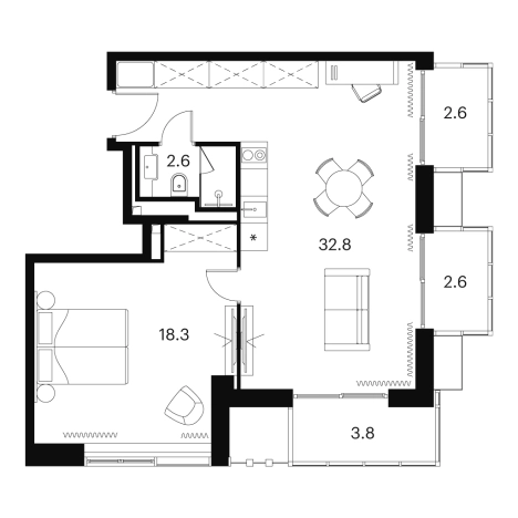 Купить квартиру на улице Сигнальный проезд в Москве. Вариант № 202517, 0, площадь - квм, цена 23938631 рублей