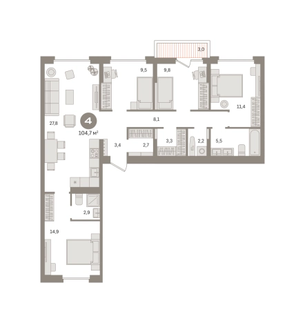 Купить многокомнатную квартиру у метро Волгоградский проспект в Москве. Вариант № 8615572, 0, площадь -  квм, цена 17160000 рублей