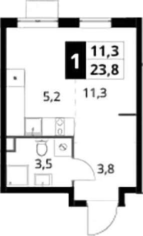 Купить однокомнатную квартиру в новостройках у метро Пятницкое шоссе в Химках. Вариант № 9822045, 0, площадь -  квм, цена 8213380 рублей
