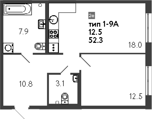 Купить двухкомнатную квартиру в ЖК Струны в Санкт-Петербурге. Вариант № 8099337, 0, площадь -  квм, цена 14989112 рублей
