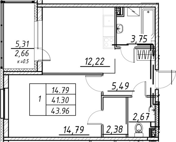 Купить квартиру на улице Английская в Ленинградской области. Вариант № 7830935, 0, площадь -  квм, цена 8108422 рублей