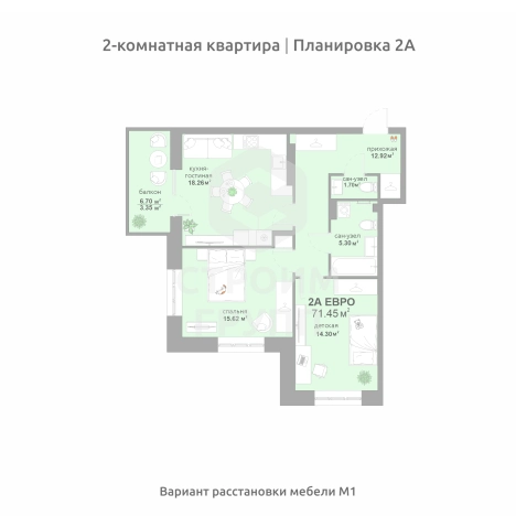 Купить двухкомнатную квартиру в Владимире. Вариант № 1918644, 0, площадь -  квм, цена 7450785.0000 рублей