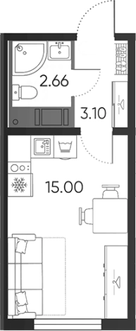 Купить квартиру в новостройках в ЖК Ручьи 2 в Санкт-Петербурге. Вариант № 7608608, 0, площадь -  квм, цена 4728997 рублей