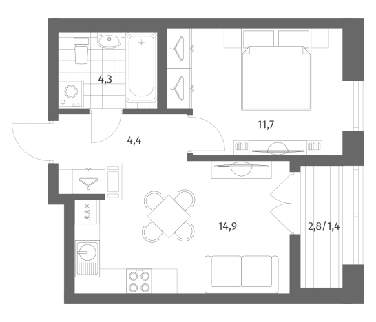 Купить квартиру в ЖК NEWПИТЕР в Ленинградской области. Вариант № 5258680, 0, площадь -  квм, цена 8491000 рублей
