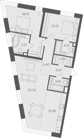Купить квартиру в ЖК FORIVER в Москве. Вариант № 93188, 0, площадь -  квм, цена 46118310 рублей