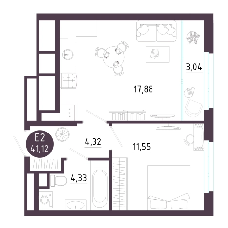 Купить квартиру в ЖК "Крылья" в Рязани. Вариант № 148613, 0, площадь -  квм, цена 5467726 рублей
