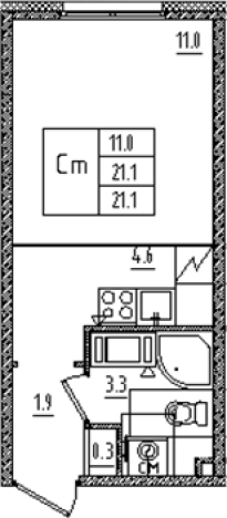Купить Студию в ЖК Дыбенко парк в Санкт-Петербурге. Вариант № 7572735, 0, площадь -  квм, цена 6432968 рублей