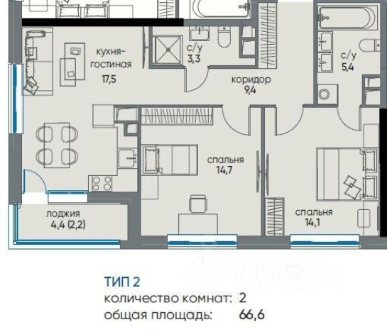 Купить квартиру в Москве. Вариант № 10247730, 1, площадь - квм, цена 41000000 рублей