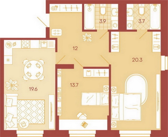 Купить квартиру в новостройках на улице Минская в Пензе. Вариант № 89366, 0, площадь -  квм, цена 6441600 рублей
