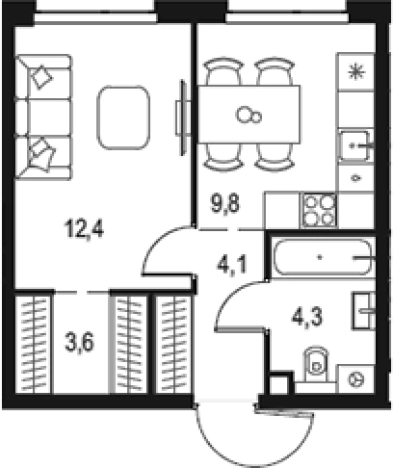 Купить квартиру в ЖК Level Мичуринский в Москве. Вариант № 3562507, 0, площадь - квм, цена 15470928 рублей