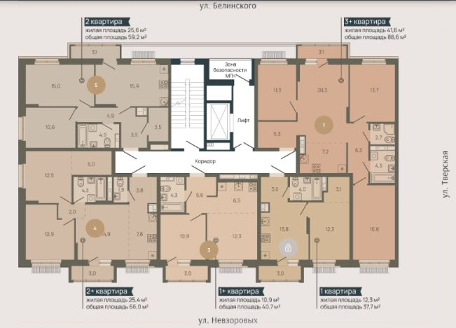 Купить квартиру в ЖК Клубный Дом "Резиденция" в Нижнем Новгороде. Вариант № 97693, 1, площадь -  квм, цена 22752480 рублей