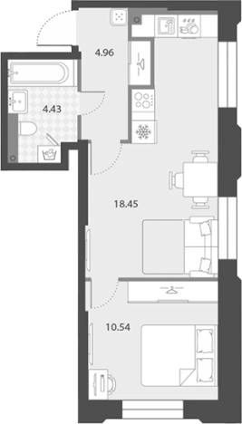 Купить двухкомнатную квартиру в новостройках в ЖК Цивилизация на Неве в Санкт-Петербурге. Вариант № 7851359, 0, площадь -  квм, цена 11839654 рублей