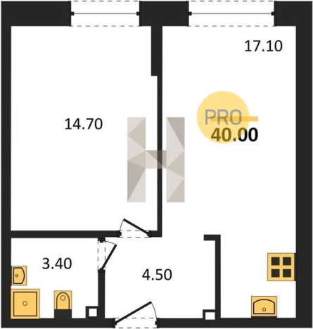 Купить однокомнатную квартиру в новостройках в ЖК Покровский в Ижевске. Вариант № 68563, 0, площадь -  квм, цена 3112480 рублей