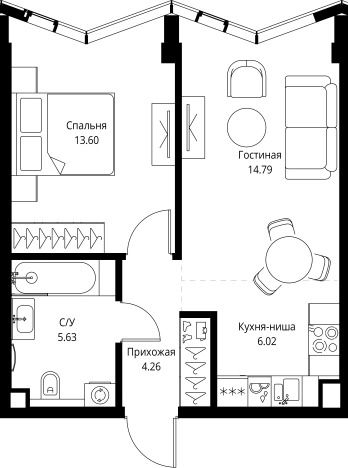 Купить квартиру в новостройках у метро ВДНХ в Москве. Вариант № 162996, 0, площадь -  квм, цена 30761920 рублей